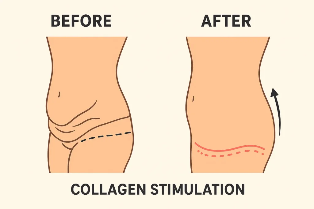 Before and after results for sagging skin after weight loss injections Burnley