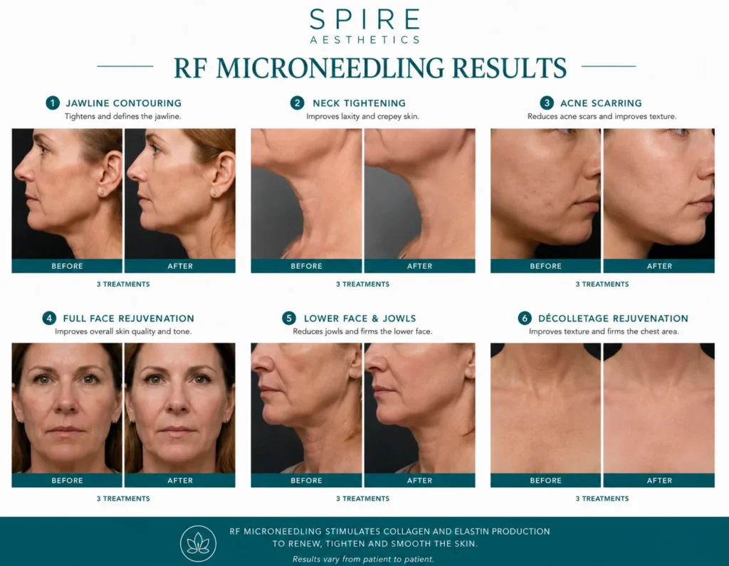 RF Microneedling Skin tightening Burnley results