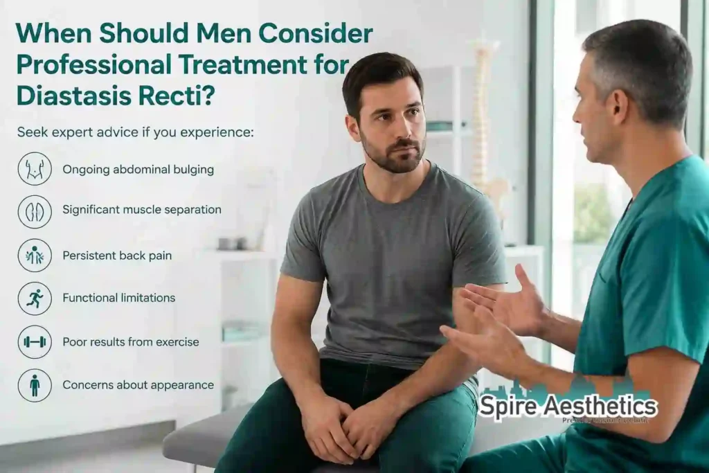When Should Men Consider Professional Treatment for Diastasis Recti Burnley?