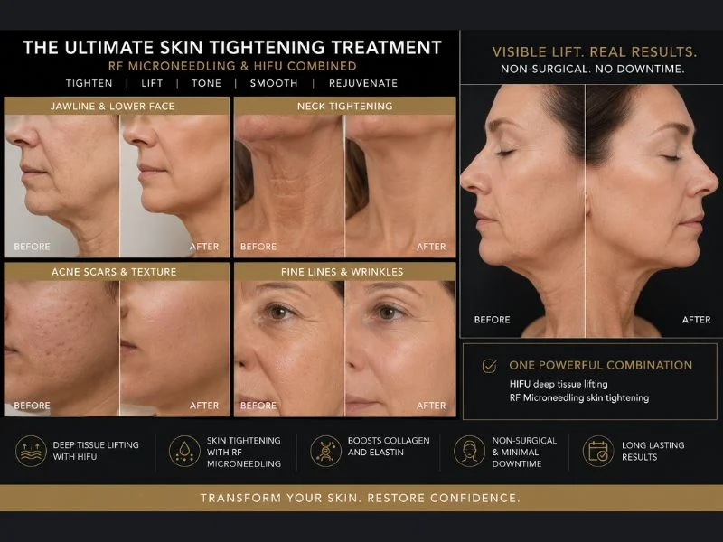 Results of combined treatment for the ultimate skin tightening treatment Burnley